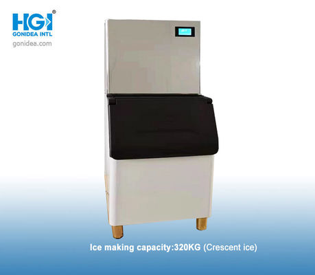 Cubo quadrado automático 1500W comercial 105L do fabricante de gelo de 320KG /24H